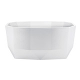 Kingston Brass Aqua Eden VTSQ513024 51" Acrylic Freestanding Tub with Drain, Glossy White