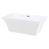 Kingston Brass Aqua Eden VTSQ673024 67-Inch Acrylic Freestanding Tub with Drain, White