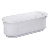 Kingston Brass Aqua Eden VTDR662723 66-Inch Acrylic Anti-Skid Freestanding Tub with Drain, White