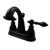 Kingston Brass Fauceture FSY5615ACL American Classic 4 in. Centerset Bathroom Faucet with Plastic Pop-Up, Oil Rubbed Bronze