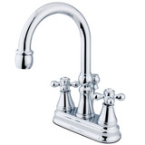 Kingston Brass KS2611AX 4 in. Centerset Bathroom Faucet, Polished Chrome