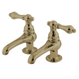 Kingston Brass Waschtisch-Armatur In Poliertem Chrom – 2-Loch Montage, Separat Kalt/Warm, Klassisches Design