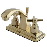 Kingston Brass KS4642EX 4 in. Centerset Bathroom Faucet, Polished Brass