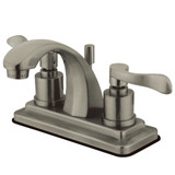 Kingston Brass KS4648DFL 4 in. Centerset Bathroom Faucet, Brushed Nickel