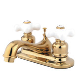 Kingston Brass GKB602PX 4 in. Centerset Bathroom Faucet, Polished Brass