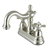 Kingston Brass KB1608BEX 4 in. Centerset Bathroom Faucet, Brushed Nickel