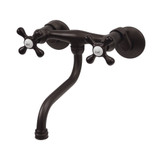 Kingston Brass KS216ORB Kingston Two Handle Wall Mount Bathroom Faucet, Oil Rubbed Bronze