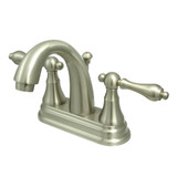 Kingston Brass KS7618AL 4 in. Centerset Bathroom Faucet, Brushed Nickel