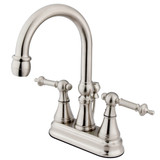 Kingston Brass KS2618TL Templeton 4 in. Centerset Bathroom Faucet, Brushed Nickel