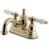 Kingston Brass KS7102BPL 4 in. Centerset Bathroom Faucet, Polished Brass