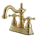 Kingston Brass KS1602BX 4 in. Centerset Bathroom Faucet, Polished Brass