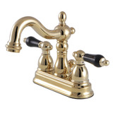 Kingston Brass KB1602PKL 4 in. Centerset Bathroom Faucet, Polished Brass