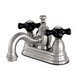 Kingston Brass KS7108PKX 4 in. Centerset Bathroom Faucet, Brushed Nickel