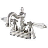 Kingston Brass KB1608WLL 4 in. Centerset Bathroom Faucet, Brushed Nickel