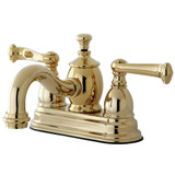 Kingston Brass KS7102FL 4 in. Centerset Bathroom Faucet, Polished Brass
