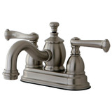 Kingston Brass KS7108FL 4 in. Centerset Bathroom Faucet, Brushed Nickel