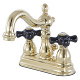 Kingston Brass KB1602PKX 4 in. Centerset Bathroom Faucet, Polished Brass