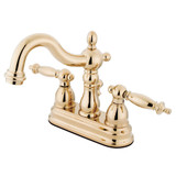 Kingston Brass KS1602TL 4 in. Centerset Bathroom Faucet, Polished Brass