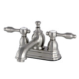 Kingston Brass KS7008TAL 4 in. Centerset Bathroom Faucet, Brushed Nickel