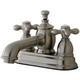 Kingston Brass KS7008AX 4 in. Centerset Bathroom Faucet, Brushed Nickel