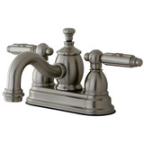 Kingston Brass KS7108GL 4 in. Centerset Bathroom Faucet, Brushed Nickel