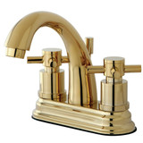 Kingston Brass KS8612DX 4 in. Centerset Bathroom Faucet, Polished Brass