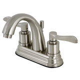 Kingston Brass KS8618DFL 4 in. Centerset Bathroom Faucet, Brushed Nickel