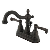 Kingston Brass KS1605FL 4 in. Centerset Bathroom Faucet, Oil Rubbed Bronze