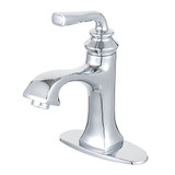 Kingston Brass Fauceture LS4421RXL Restoration Single-Handle Bathroom Faucet with Push Pop-Up, Polished Chrome