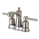 Kingston Brass FB7618DL 4 in. Centerset Bathroom Faucet, Brushed Nickel
