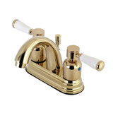 Kingston Brass KB8612DPL 4 in. Centerset Bathroom Faucet, Polished Brass