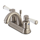 Kingston Brass KB8618DPL 4 in. Centerset Bathroom Faucet, Brushed Nickel