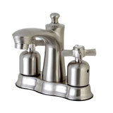 Kingston Brass FB7618ZX 4 in. Centerset Bathroom Faucet, Brushed Nickel