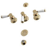 Kingston Brass KB6322DPL Paris Three-Handle Bidet Faucet, Polished Brass