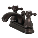 Kingston Brass KB4605BX Metropolitan 4 in. Centerset Bathroom Faucet with Pop-Up Drain, Oil Rubbed Bronze