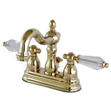 Kingston Brass KS1602WLL 4 in. Centerset Bathroom Faucet, Polished Brass
