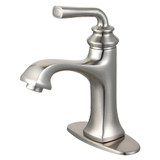 Kingston Brass Fauceture LS4428RXL Restoration Single-Handle Bathroom Faucet with Push Pop-Up, Brushed Nickel