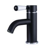 Kingston Brass Fauceture LS8227DPL Paris Single-Handle Bathroom Faucet with Push Pop-Up, Matte Black/Polished Chrome