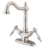 Kingston Brass  KS1498NL Vessel Sink Faucet, Brushed Nickel
