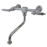 Kingston Brass KS1218GL Wall Mount Bathroom Faucet, Brushed Nickel