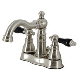 Kingston Brass Fauceture FSC1608AKL Duchess 4 in. Centerset Bathroom Faucet with Brass Pop-Up, Brushed Nickel