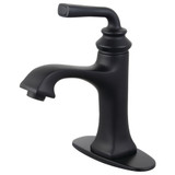Kingston Brass Fauceture LS4420RXL Restoration Single-Handle Bathroom Faucet with Push Pop-Up, Matte Black