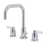 Kingston Brass FSC8931NDL NuvoFusion Widespread Bathroom Faucet with Brass Pop-Up, Polished Chrome