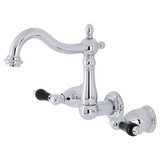 Kingston Brass KS1251PKL Duchess Two-Handle Wall Mount Bathroom Faucet, Polished Chrome