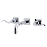 Kingston Brass KS6121DFL NuWave Two-Handle Wall Mount Bathroom Faucet, Polished Chrome