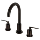 Kingston Brass FSC8925SVL Serena Widespread Bathroom Faucet with Brass Pop-Up, Oil Rubbed Bronze