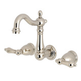 Kingston Brass KS1226AL Heritage Wall Mount Bathroom Faucet, Polished Nickel