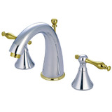Kingston Brass KS2974NL 8 in. Widespread Bathroom Faucet, Polished Chrome/Polished Brass