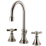 Kingston Brass KS2988BEX Essex Widespread Bathroom Faucet with Brass Pop-Up, Brushed Nickel