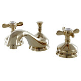Kingston Brass KS1162BEX 8 in. Widespread Bathroom Faucet, Polished Brass